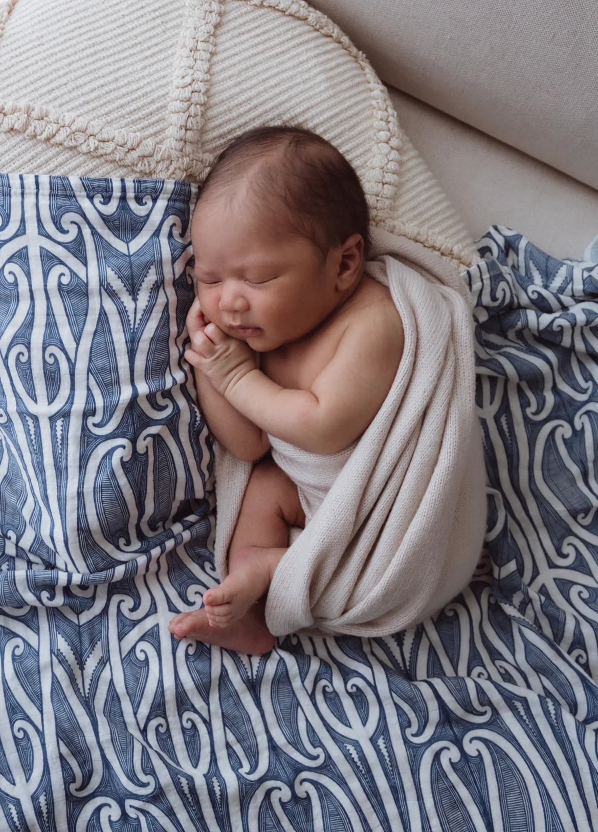 Taurikura Wrap - Navy Blue