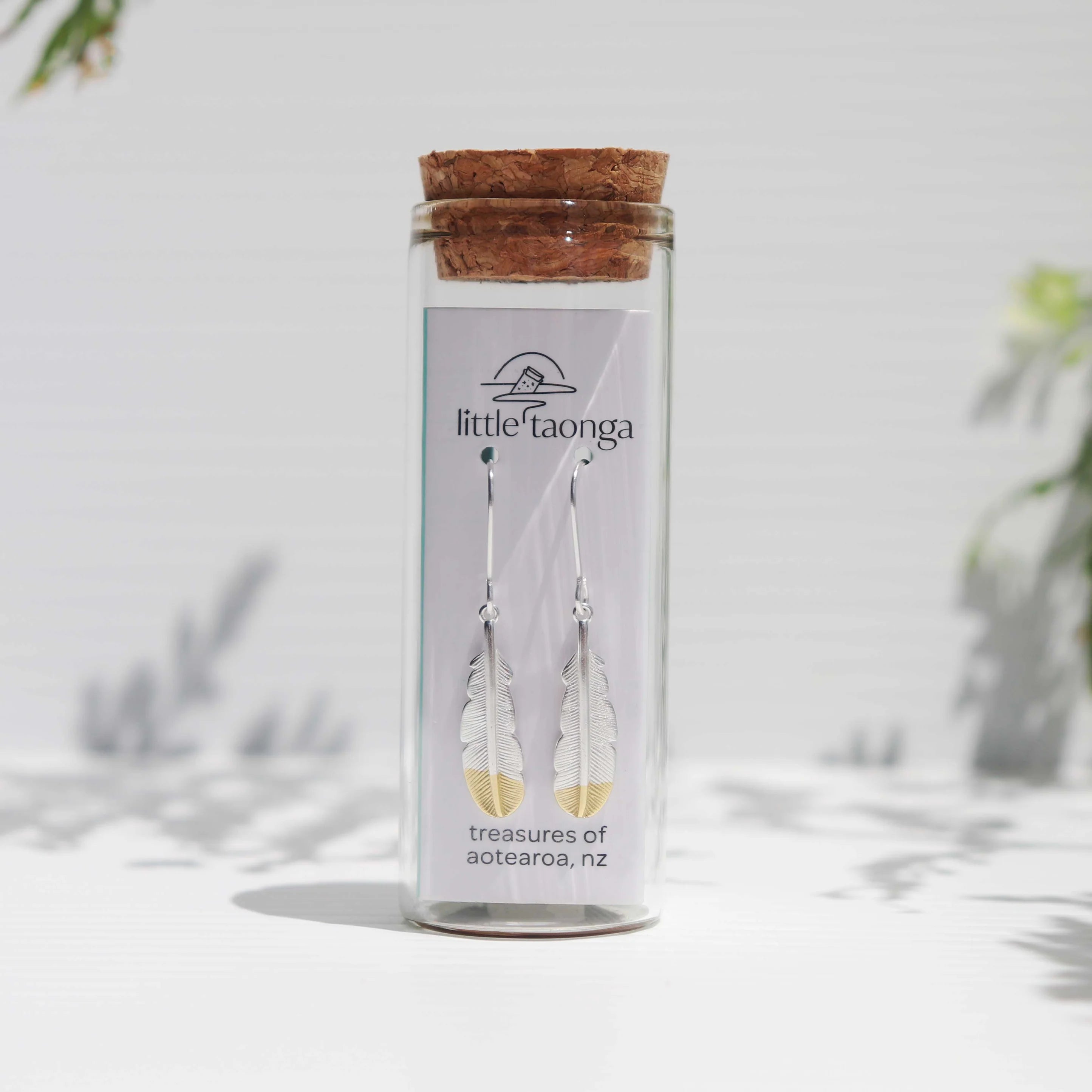 Huia Feather Pendant Earrings