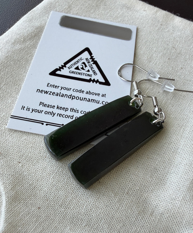 Pounamu Earrings - 3.0cm | Pair 30-05