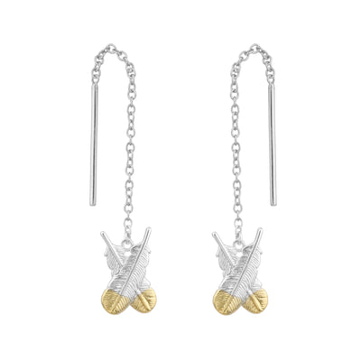 Huia Feather Thread Earrings