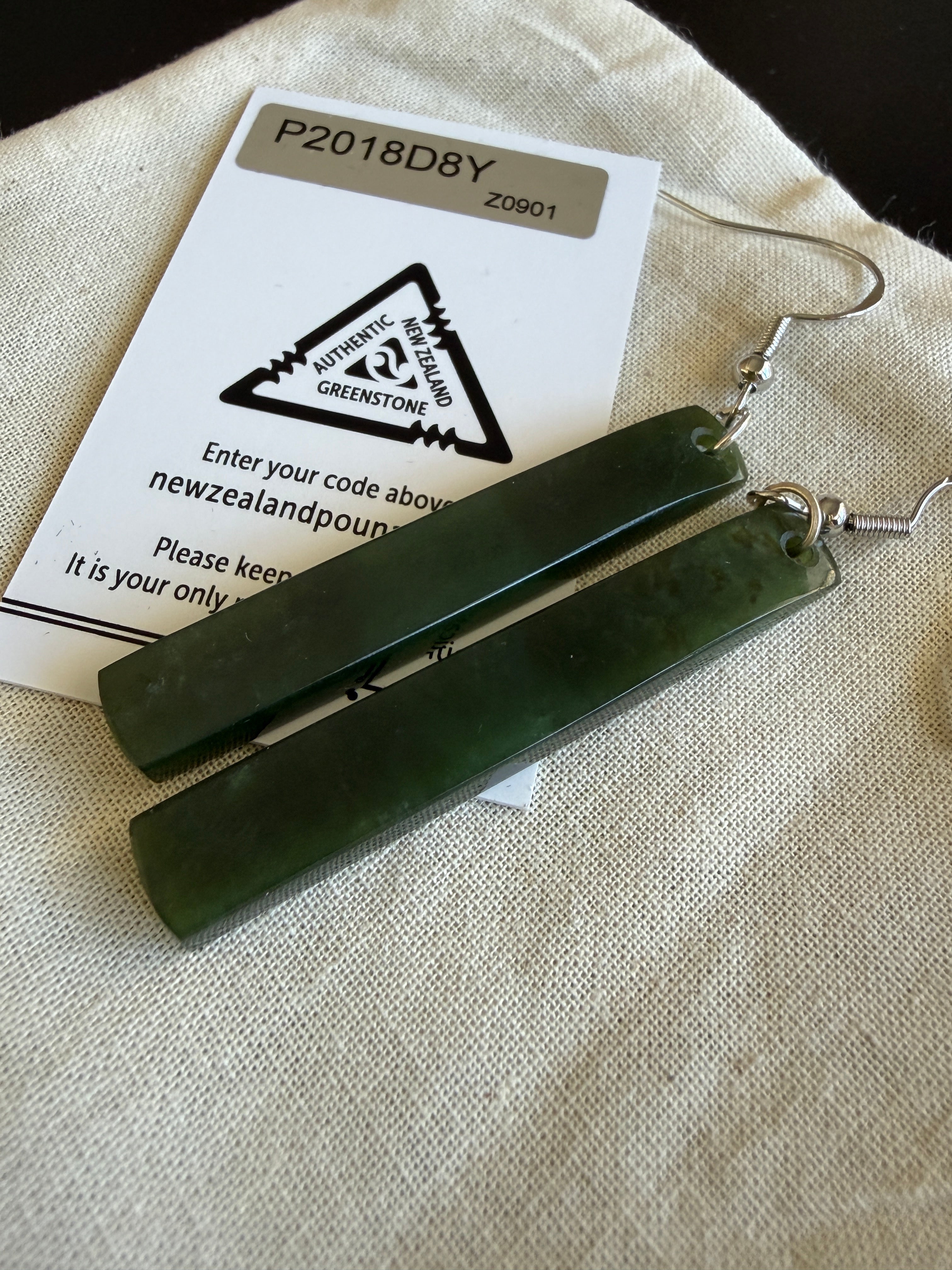 Pounamu Earrings - 4.5cm | Pair 45-04