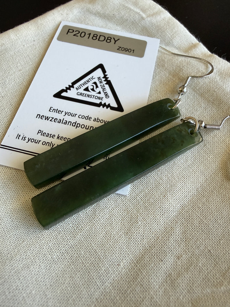 Pounamu Earrings - 4.5cm | Pair 45-04