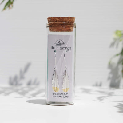 Huia Feather Pendant Earrings