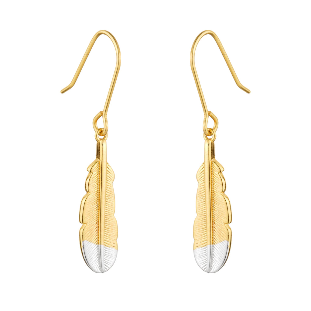 Huia Feather Pendant Earrings
