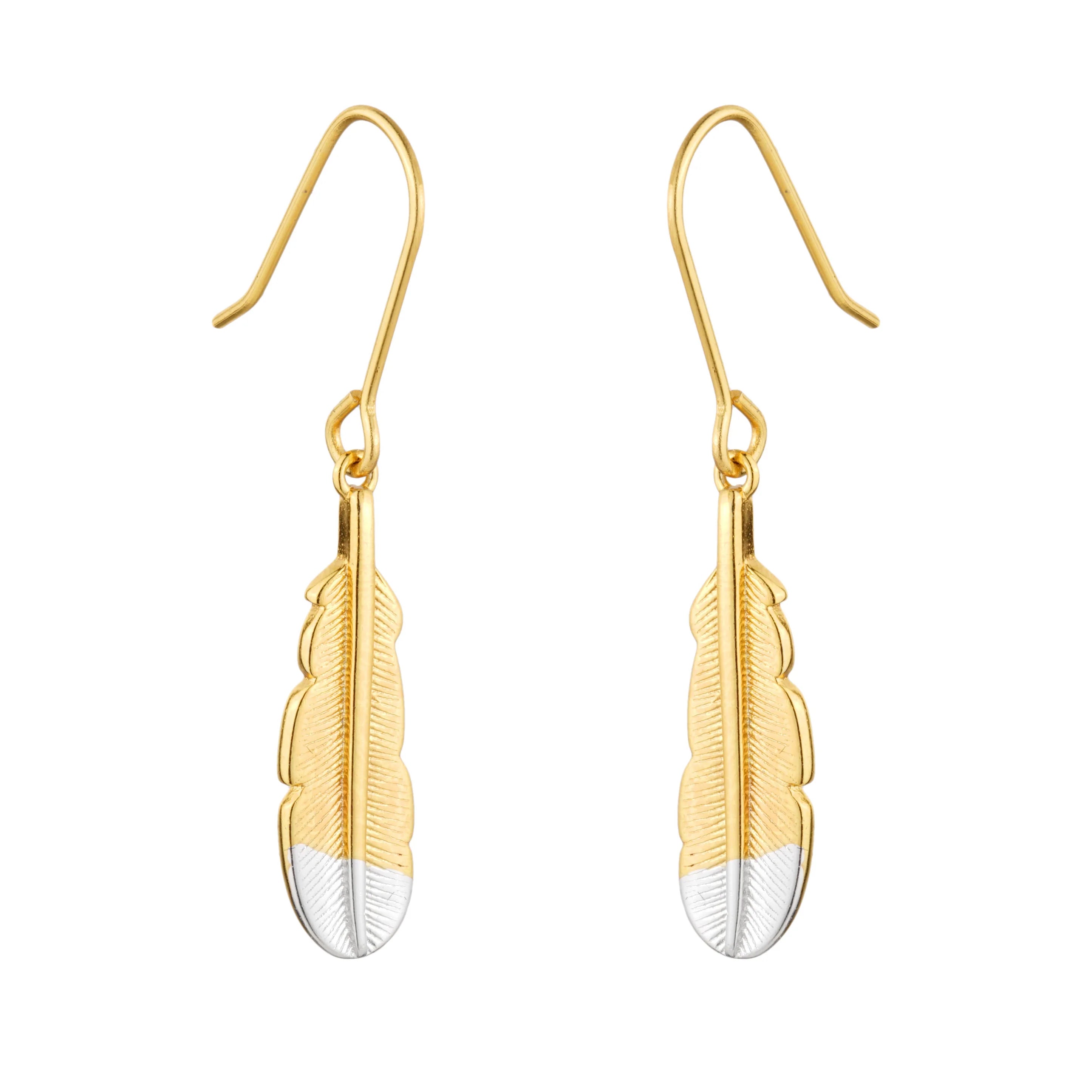 Huia Feather Pendant Earrings