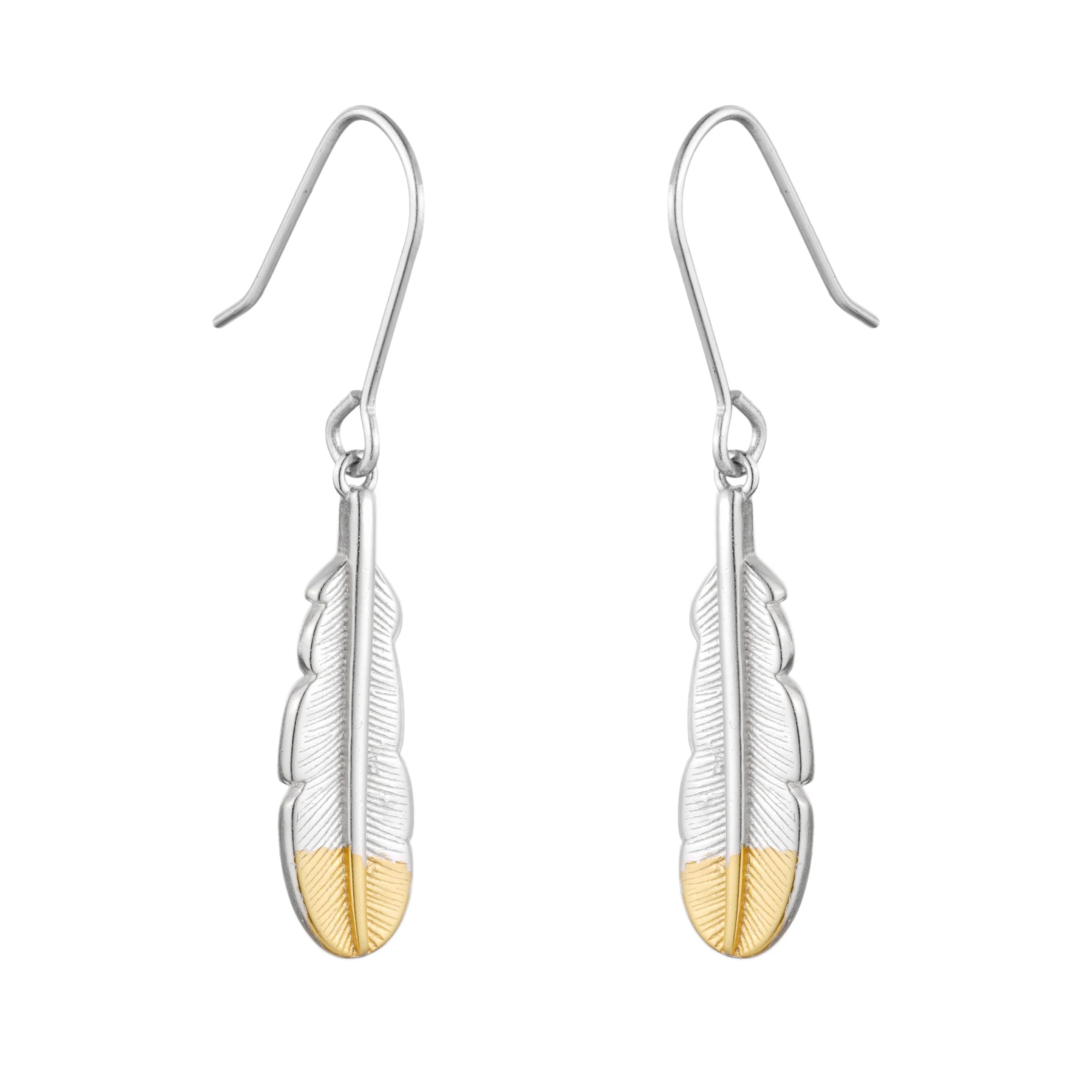 Huia Feather Pendant Earrings