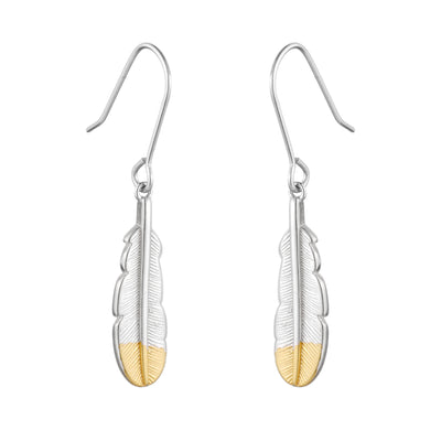 Huia Feather Pendant Earrings