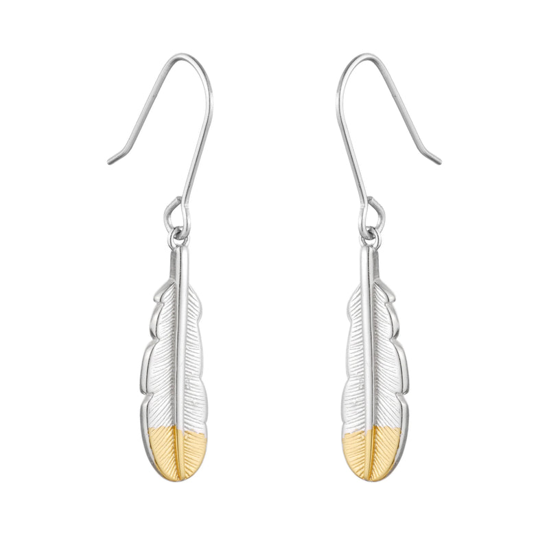 Huia Feather Pendant Earrings