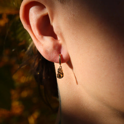 Tiki Pendant Huggies