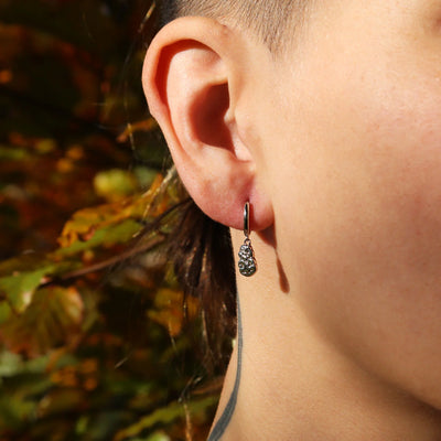 Tiki Pendant Huggies