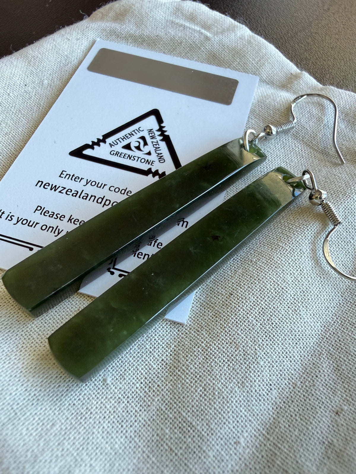 Pounamu Earrings - 4.5cm | Pair 45-02