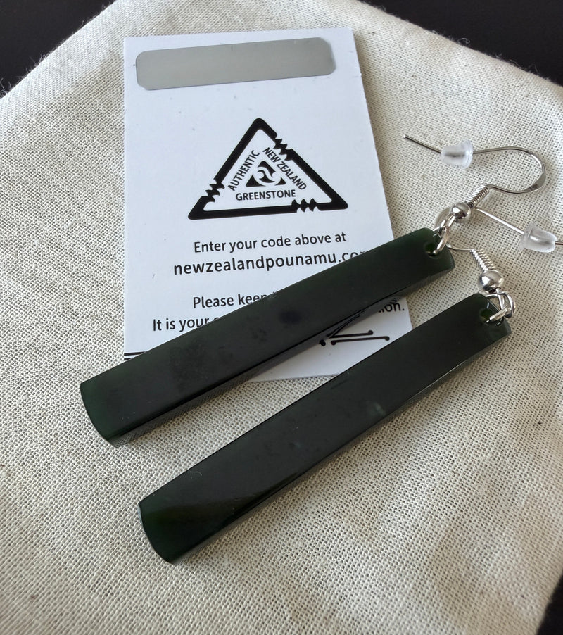 Pounamu Earrings - 4.5cm | Pair 45-06